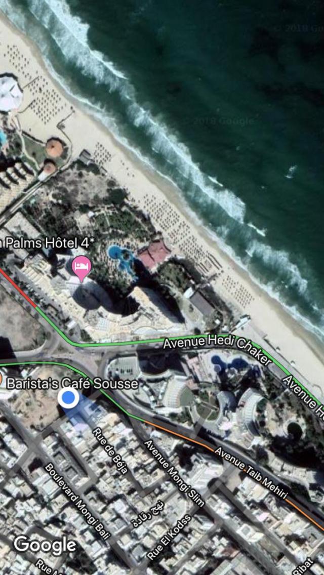 Sousse Corniche Taib Mhiri Roadin Front Of Riadh Palm Hotel Ngoại thất bức ảnh